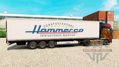 Скин Hammer на полуприцеп-рефрижератор для Euro Truck Simulator 2