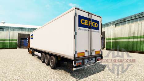 Скин Gefco на полуприцеп-рефрижератор для Euro Truck Simulator 2