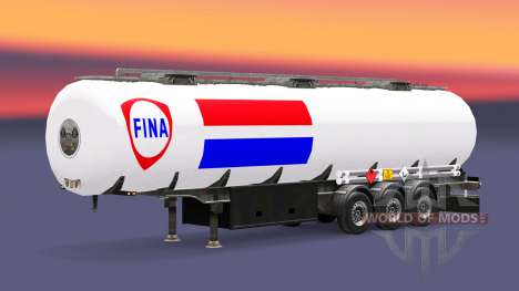 Скин Fina на топливный полуприцеп для Euro Truck Simulator 2