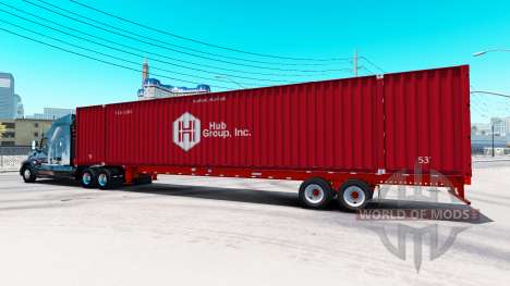 Полуприцеп контейнеровоз Hub Group Inc для American Truck Simulator