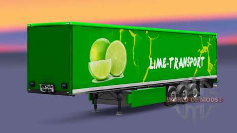 Скин Grun Lime на полуприцепы для Euro Truck Simulator 2