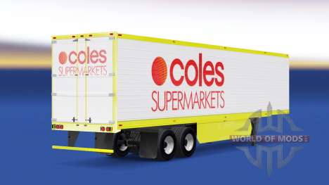 Скин Coles Supermarkets на полуприцеп для American Truck Simulator