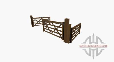 Деревянные ворота с калиткой для Farming Simulator 2017