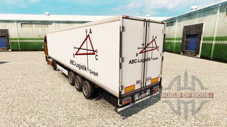 Скин ABC-Logistic на полуприцеп-рефрижератор для Euro Truck Simulator 2