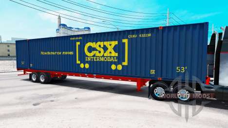 Полуприцеп контейнеровоз CSX Intermodal для American Truck Simulator