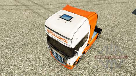 Скин Excellence Transportes на тягач Scania для Euro Truck Simulator 2