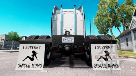 Брызговики I Support Single Moms v1.8 для American Truck Simulator