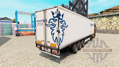 Скин Scania Rent на полуприцеп-рефрижератор для Euro Truck Simulator 2