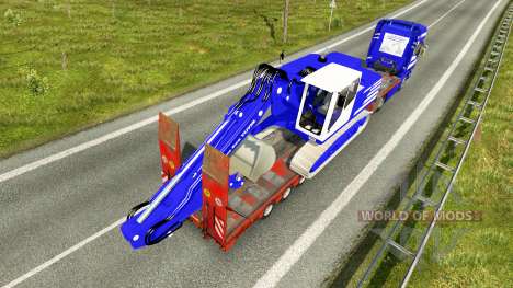Скин T. van der Vijver на низкорамный трал для Euro Truck Simulator 2