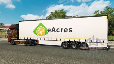Шторный полуприцеп Krone EuroAcres для Euro Truck Simulator 2