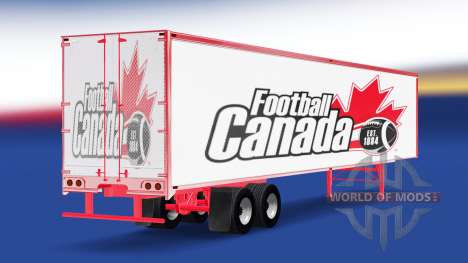 Скин Football Canada на полуприцеп для American Truck Simulator