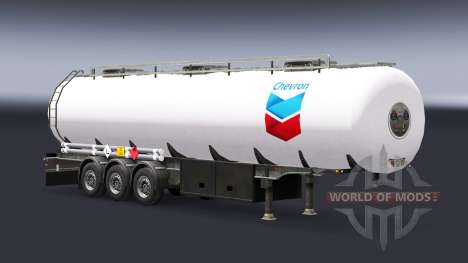 Скин Chevron на топливный полуприцеп для Euro Truck Simulator 2