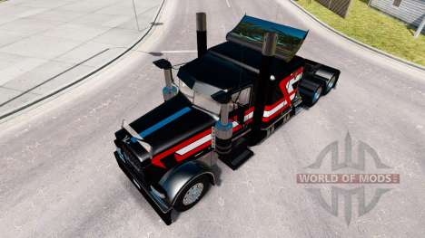 Скин Metallic Black на тягач Peterbilt 389 для American Truck Simulator