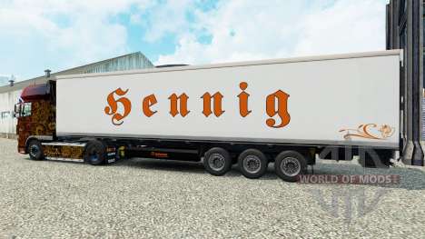 Скин Bennig на полуприцеп-рефрижератор для Euro Truck Simulator 2