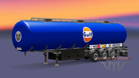 Скин Gulf на топливный полуприцеп для Euro Truck Simulator 2