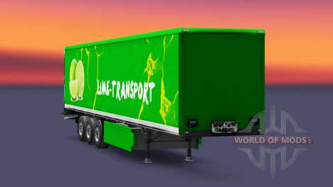 Скин Grun Lime на полуприцепы для Euro Truck Simulator 2