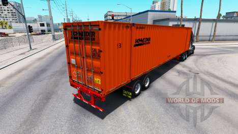 Полуприцеп контейнеровоз Schneider для American Truck Simulator