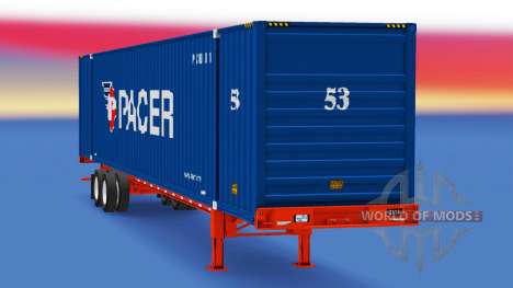 Полуприцеп контейнеровоз Pacer для American Truck Simulator