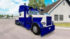 Скин Blue and White на тягач Peterbilt 389 для American Truck Simulator