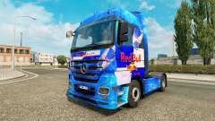 Скин Red Bull на тягач Mercedes-Benz для Euro Truck Simulator 2