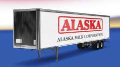 Скин Alaska Milk Corporation на полуприцеп для American Truck Simulator