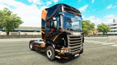 Скин Matte Orange на тягач Scania для Euro Truck Simulator 2