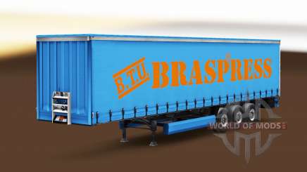 Скин Braspress Transportes на шторный полуприцеп для Euro Truck Simulator 2