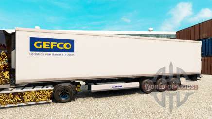 Скин Gefco на полуприцеп-рефрижератор для Euro Truck Simulator 2