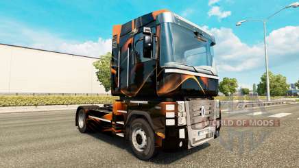 Скин Matte Orange на тягач Renault для Euro Truck Simulator 2