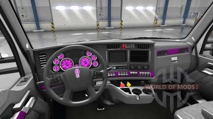 Интерьер Pink Dial для Kenworth T680 для American Truck Simulator