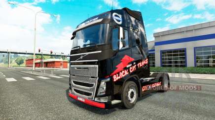 Скин Black Cat Trans на тягач Volvo для Euro Truck Simulator 2