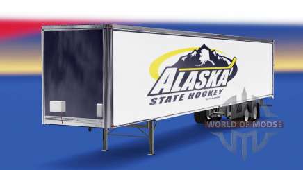 Скин Alaska State Hockey на полуприцеп для American Truck Simulator