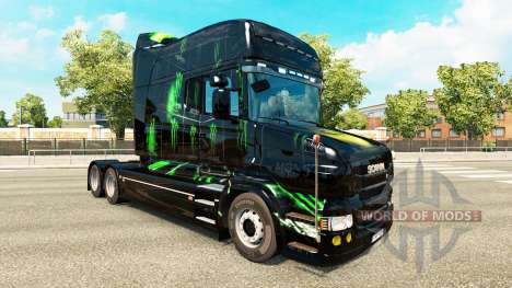 Скин Monster Energy на тягач Scania T для Euro Truck Simulator 2