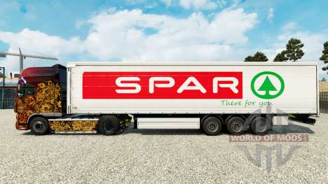 Скин Spar на шторный полуприцеп для Euro Truck Simulator 2