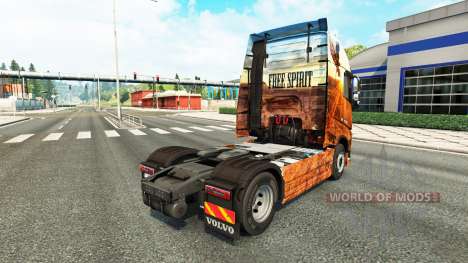 Скин Free spirit на тягач Volvo для Euro Truck Simulator 2