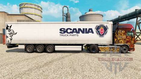Скин Scania Truck Parts на полуприцепы для Euro Truck Simulator 2