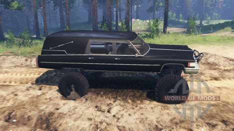 Cadillac Hearse 1975 [monster] для Spin Tires