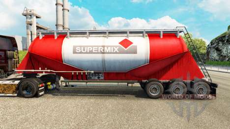Скин Supermix на цементный полуприцеп для Euro Truck Simulator 2