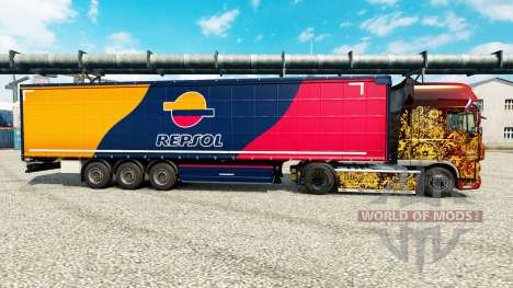 Скин Repsol на полуприцепы для Euro Truck Simulator 2