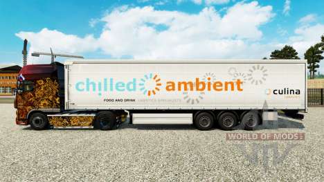 Скин Chilled Ambient на шторный полуприцеп для Euro Truck Simulator 2