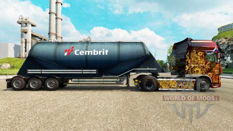 Скин Cembrit на цементный полуприцеп для Euro Truck Simulator 2