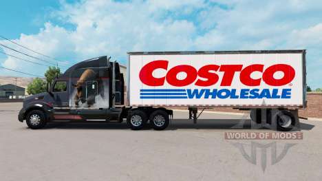 Скин Costco Wholesale на малый полуприцеп для American Truck Simulator