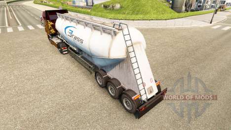 Скин Brass Transport на цементный полуприцеп для Euro Truck Simulator 2