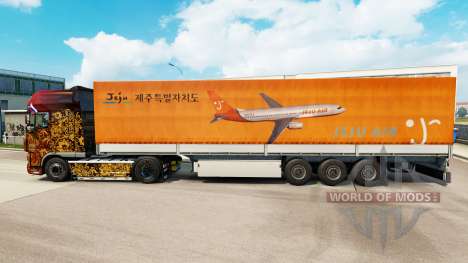 Скин Jeju Air на полуприцепы для Euro Truck Simulator 2