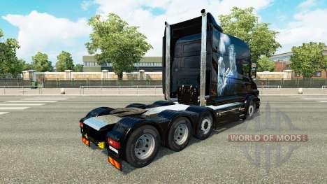 Скин White Cheetah на тягач Scania T для Euro Truck Simulator 2