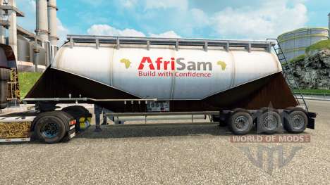 Скин AfriSam на цементный полуприцеп для Euro Truck Simulator 2