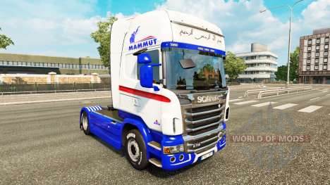 Скин Mammut на тягач Scania для Euro Truck Simulator 2