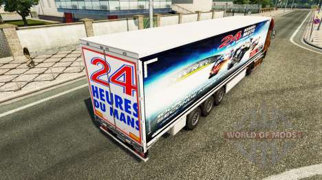 Скин 24heures du mans MOTO на полуприцепы для Euro Truck Simulator 2