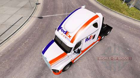 Скин FedEx на тягач Freightliner Cascadia для American Truck Simulator