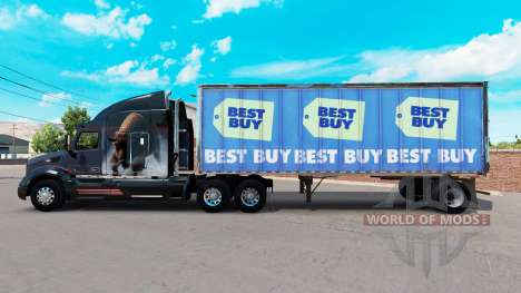 Скин Best Buy на малый полуприцеп для American Truck Simulator